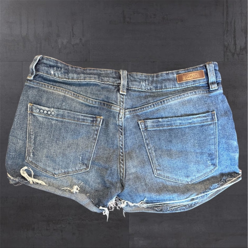 Blank NYC “The Fulton” Blue Distressed Jean Shorts - Picture 2 of 2